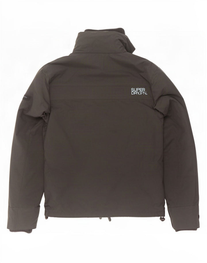 Superdry Herren Regenjacke UK 38 Mittelschwarzes Nylon