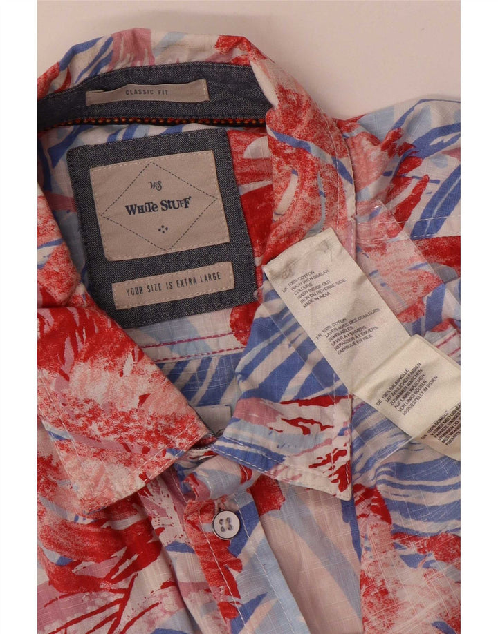 White Stuff Herren-Kurzarmhemd XL, mehrfarbig, Blumenmuster, hawaiianisch