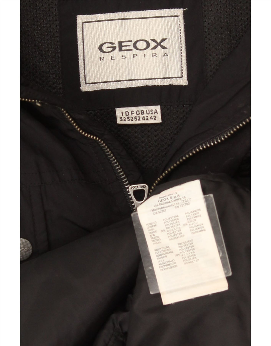 Geox Herren Utility Jacke UK 42 XL Schwarz Polyester