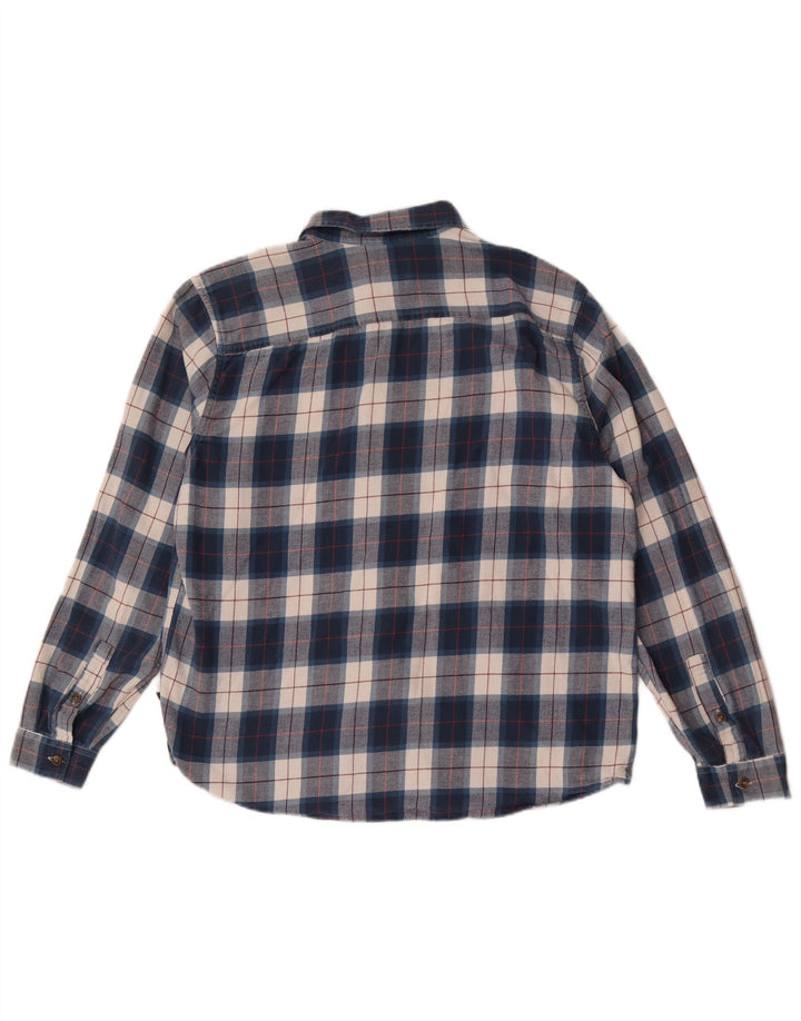 Patagonia Herren-Flanellhemd, groß, blau kariert, Baumwolle