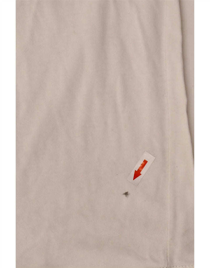 Tommy Hilfiger Herren-T-Shirt mit Grafik, Größe L, aus weißer Baumwolle