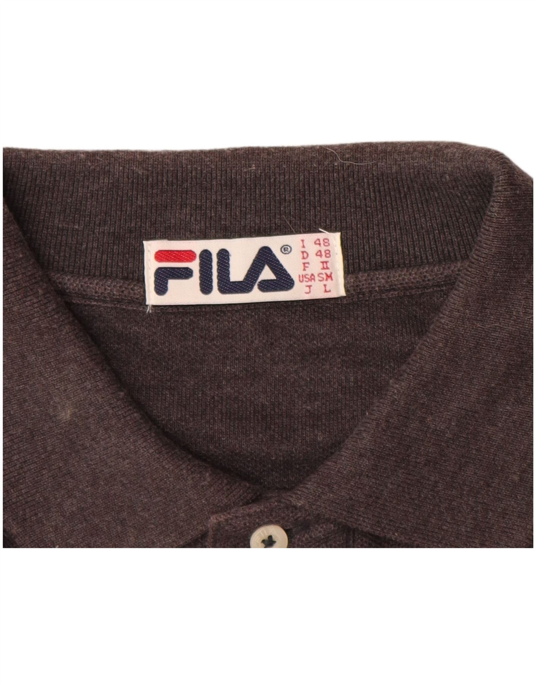 FILA Herren Poloshirt IT 48 Mittelbraune Baumwolle