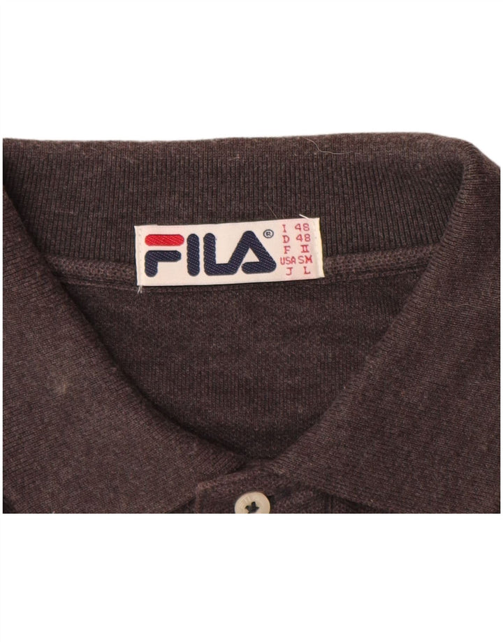 FILA Herren Poloshirt IT 48 Mittelbraune Baumwolle