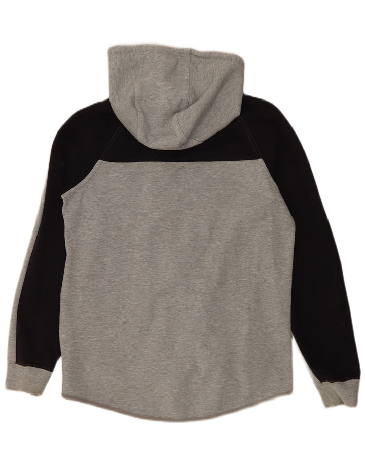 Nike Herren-Kapuzenpullover mit Reißverschluss, mittelgraue Colourblock-Baumwolle