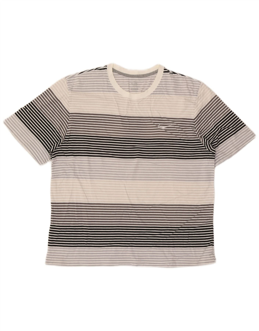 Nike Herren T-Shirt Top XL Grau gestreift
