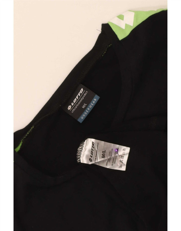Lotto Herren-T-Shirt mit Grafik, Mittelschwarz, Colourblock-Baumwolle