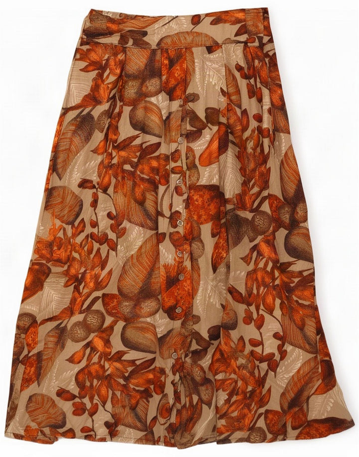 Vintage Damen Maxirock Medium W28 Mehrfarbig Blumen