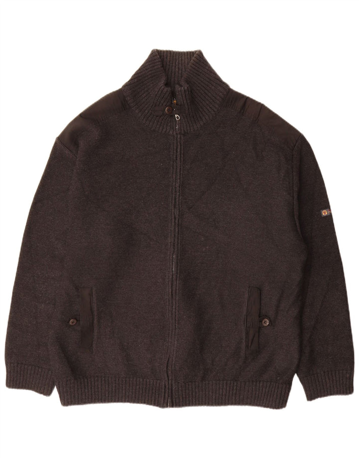 Sail Exp Herren Strickjacke Pullover IT 58 2XL Graue Wolle