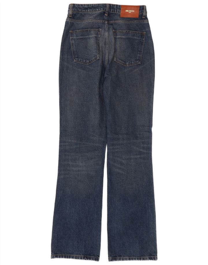 Zara Damen Bootcut Jeans EU 40 Medium W30 L35 Blau
