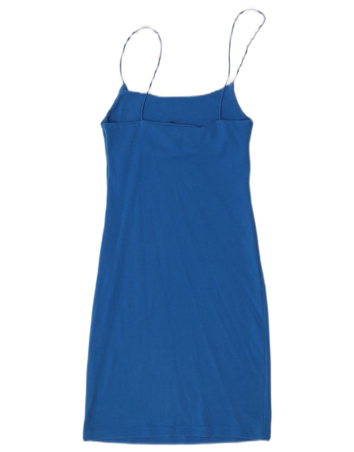 Zara Damen Sommerkleid UK 12 Mittelblau