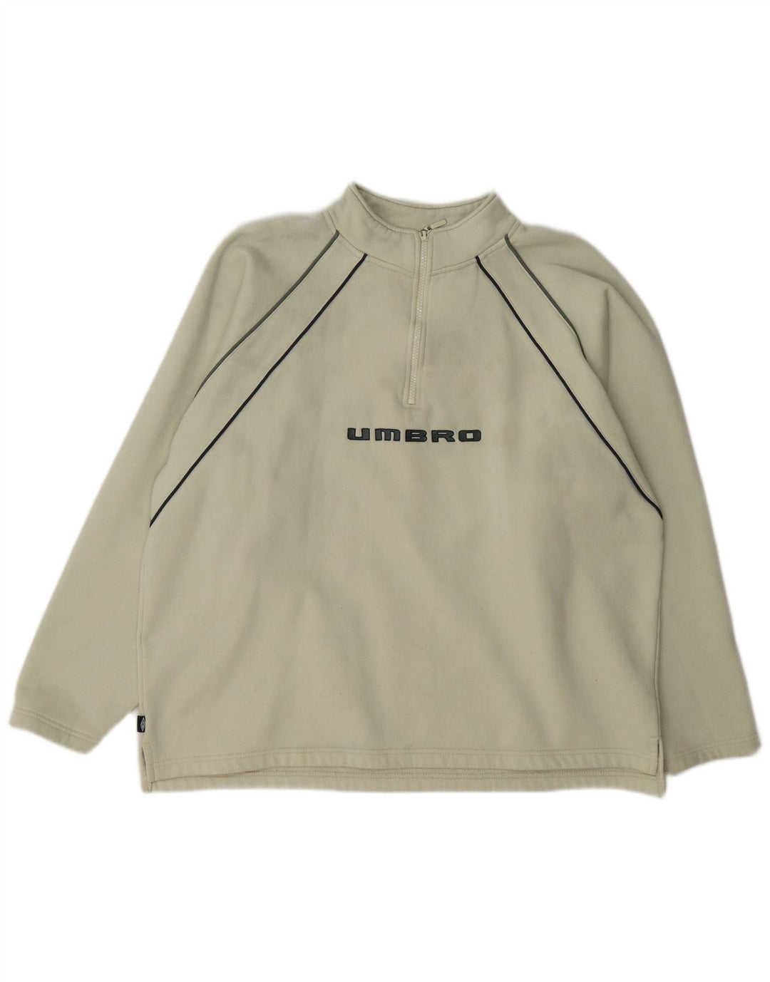 Umbro Herren-Fleecepullover mit grafischem Reißverschluss, UK 41/43, großes grünes Polyester
