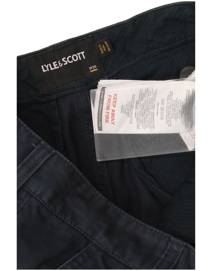 Lyle & Scott Herren-Cargoshorts W30, mittelmarineblaue Baumwolle
