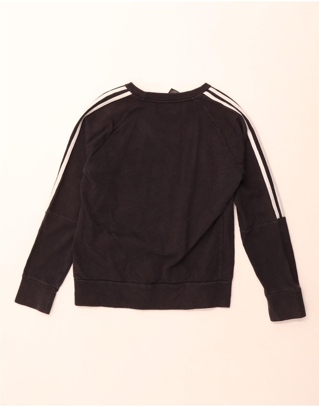 ADIDAS Damen Sweatshirt Pullover UK 8/10 Small Schwarz Baumwolle