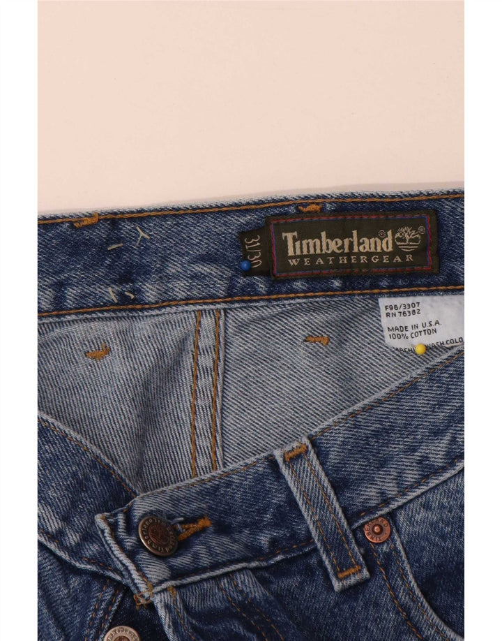 Timberland Herren Straight Jeans W31 L30 Blaue Baumwolle