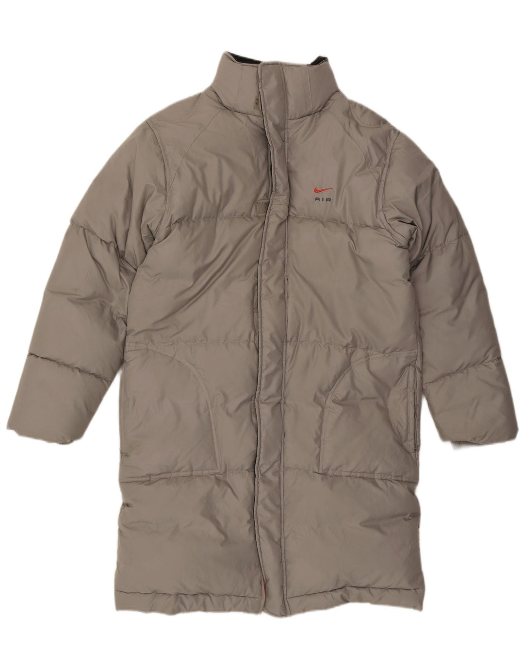 Nike Herren gepolsterter Mantel UK 36/38 Small Grau Polyester