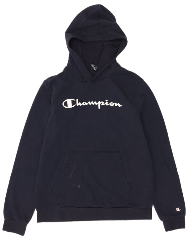 Champion Kapuzenpullover mit Grafik für Jungen, 15–16 Jahre, 2XL, Marineblau, Baumwolle