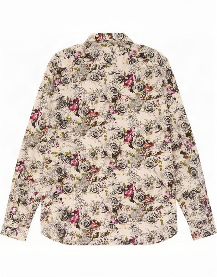 Ted Baker Herrenhemd Größe 5 XL Weiß geblümt
