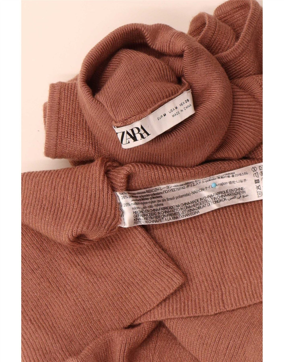 Zara Damen Ärmelloses Maxikleid UK 12 Mittelbraune Viskose