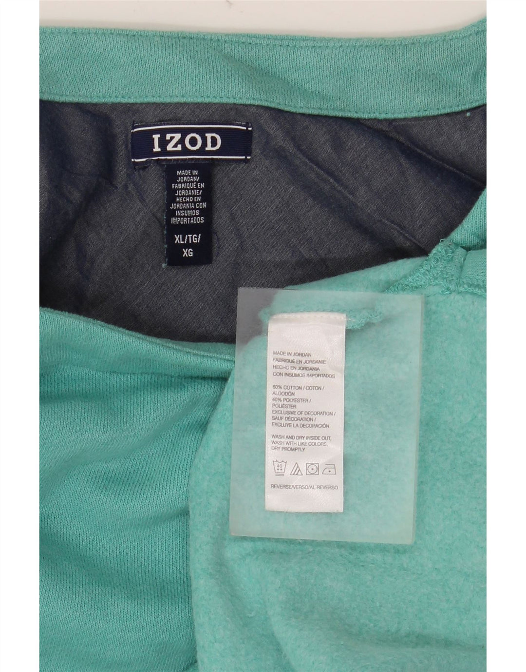 IZOD Damen-Sweatshirt in Übergröße, Größe UK 18, XL, türkisfarbene Baumwolle