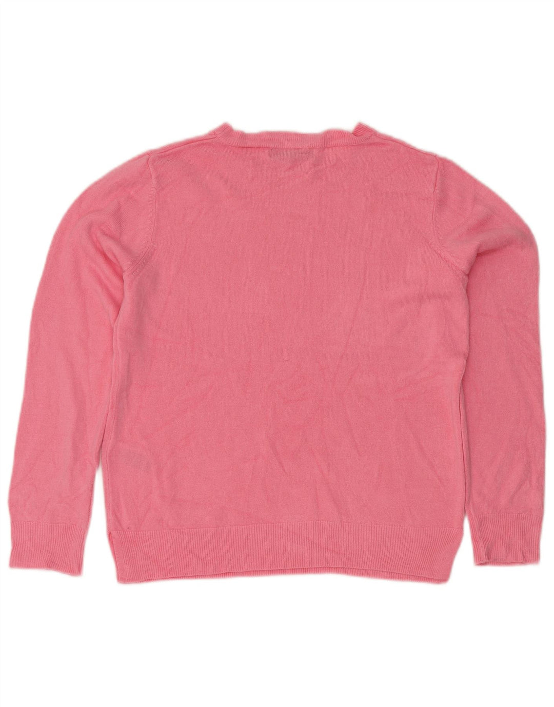 MARKS & SPENCER Damen-Pullover mit Rundhalsausschnitt, UK 12, Mittelrosa, Acryl