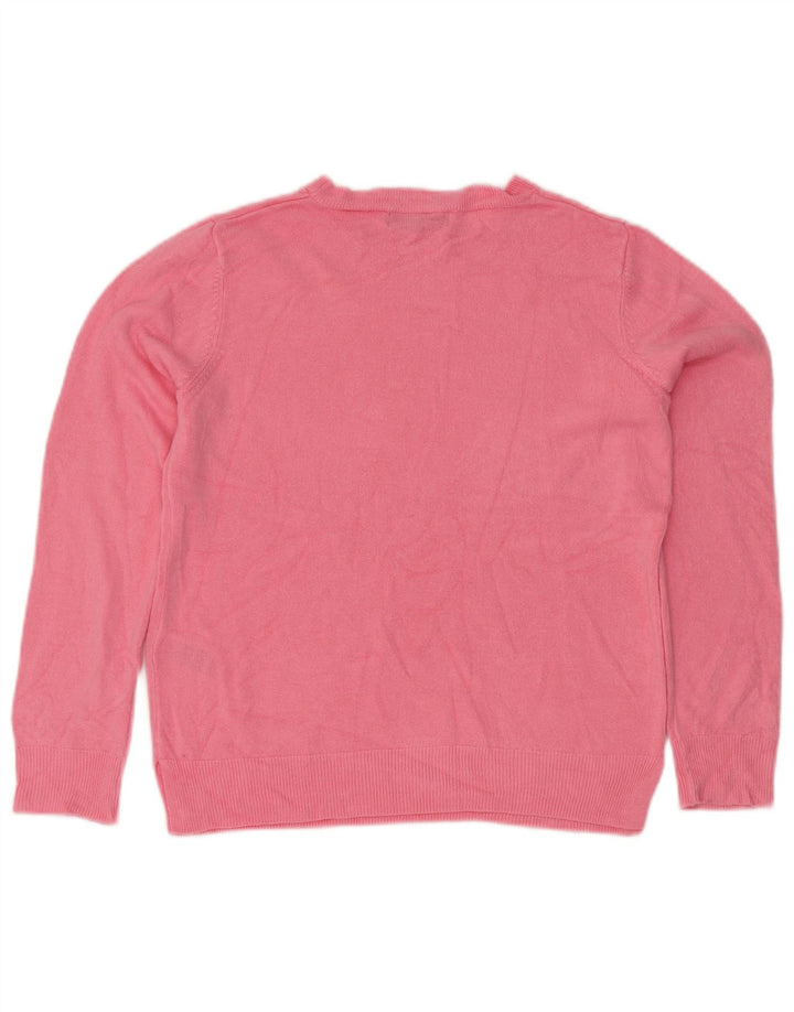 MARKS & SPENCER Damen-Pullover mit Rundhalsausschnitt, UK 12, Mittelrosa, Acryl