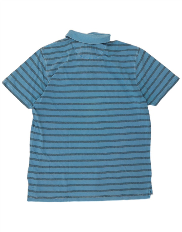 Camel Active Herren-Poloshirt, groß, blau gestreift, Baumwolle