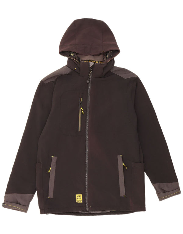 Regatta Mens Hooded Windbreaker Jacket UK 40 Large Black Polyester