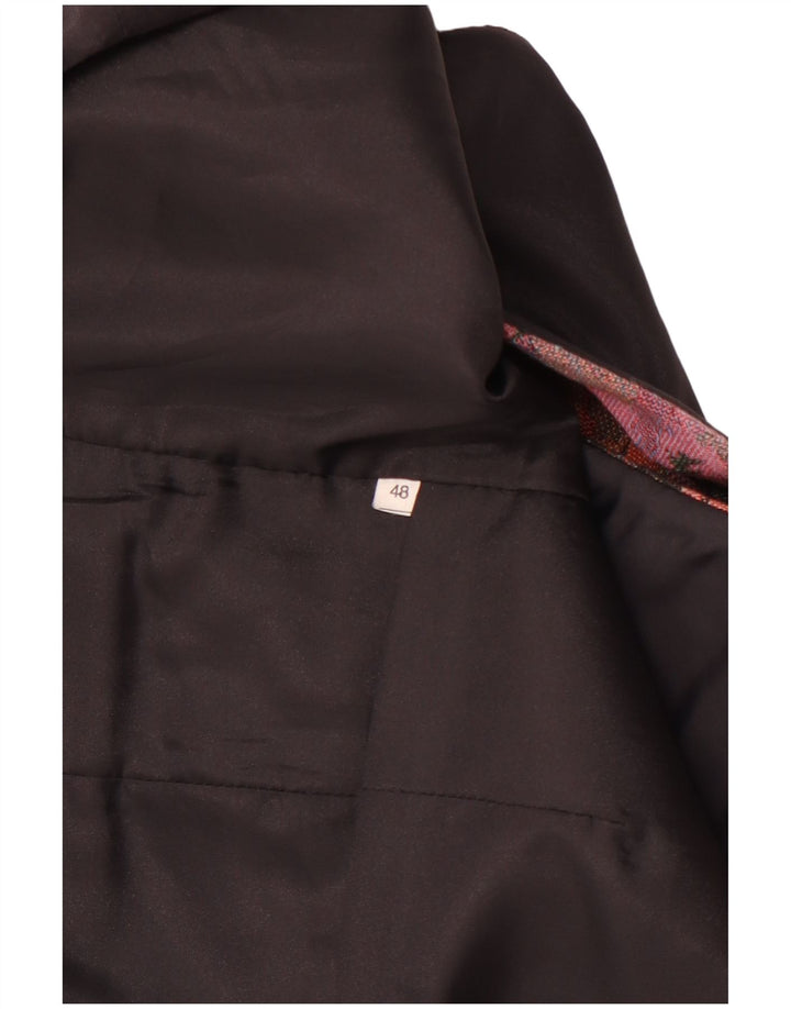 VINTAGE Herrenweste IT 48 Mittelrosa geblümt