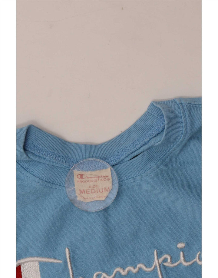 Champion Herren Grafik-T-Shirt-Oberteil Mittelblau