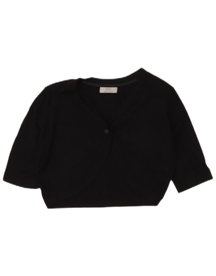 Marks & Spencer Damen Bolero Top UK 14 Mittelschwarze Viskose