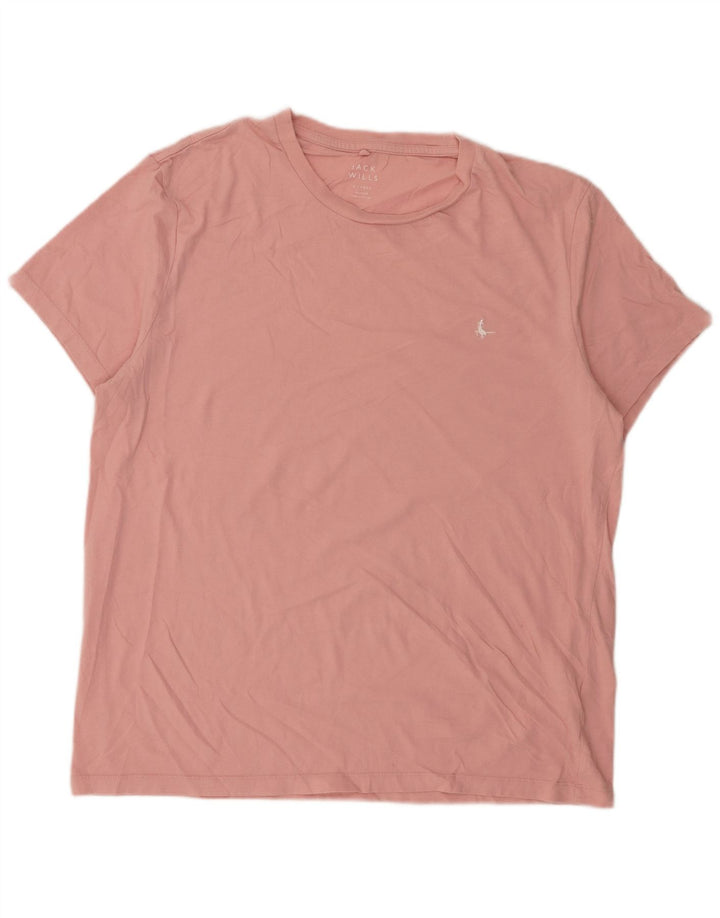 JACK WILLS Herren T-Shirt Top XL Rosa Baumwolle