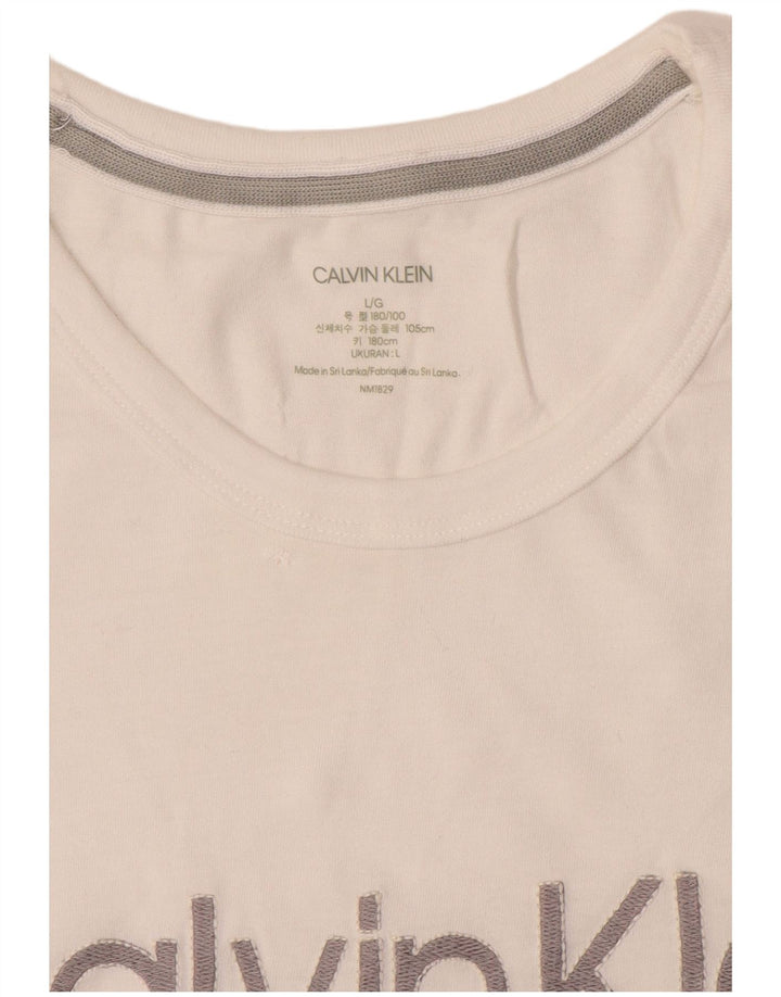 Calvin Klein Herren T-Shirt mit Grafik, Größe L, Weiß