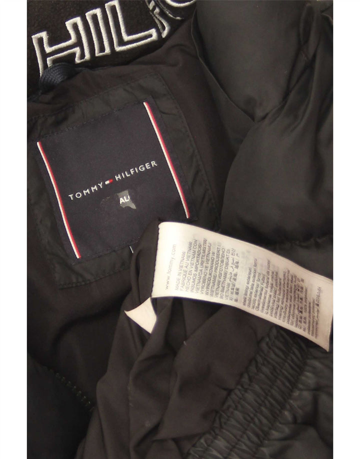 Tommy Hilfiger Wattierte Jacke für Jungen, 13–14 Jahre, schwarzes Polyester