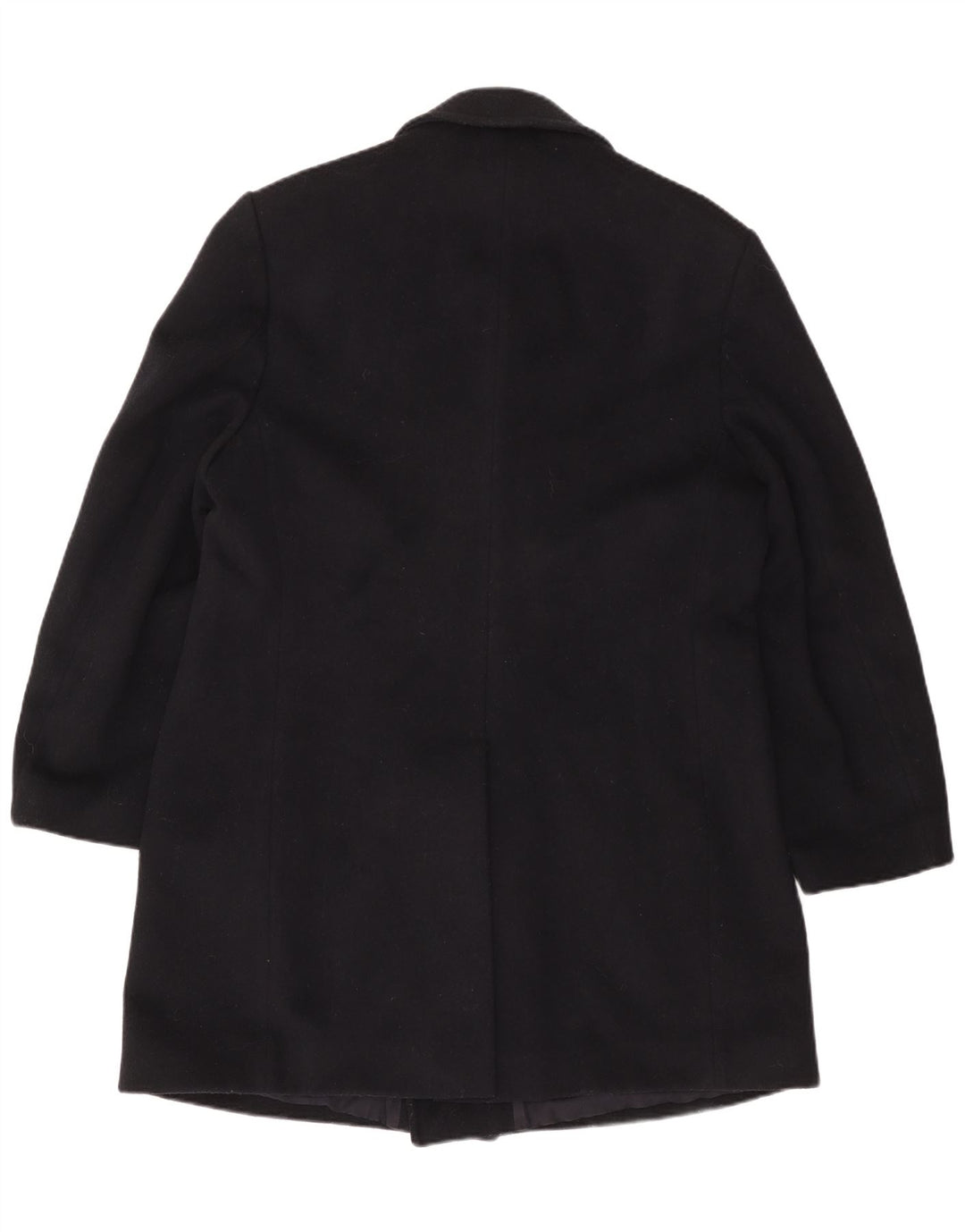 VINTAGE Zweireihiger Herrenmantel UK 42 XL Marineblaue Wolle