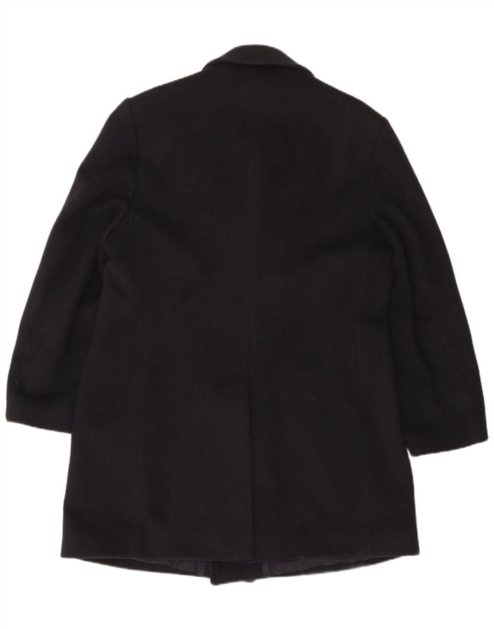 VINTAGE Zweireihiger Herrenmantel UK 42 XL Marineblaue Wolle