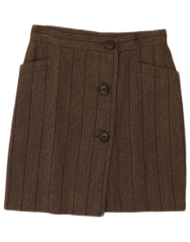 Krizia Damen Minirock IT 40 Small W24 Braun gestreift