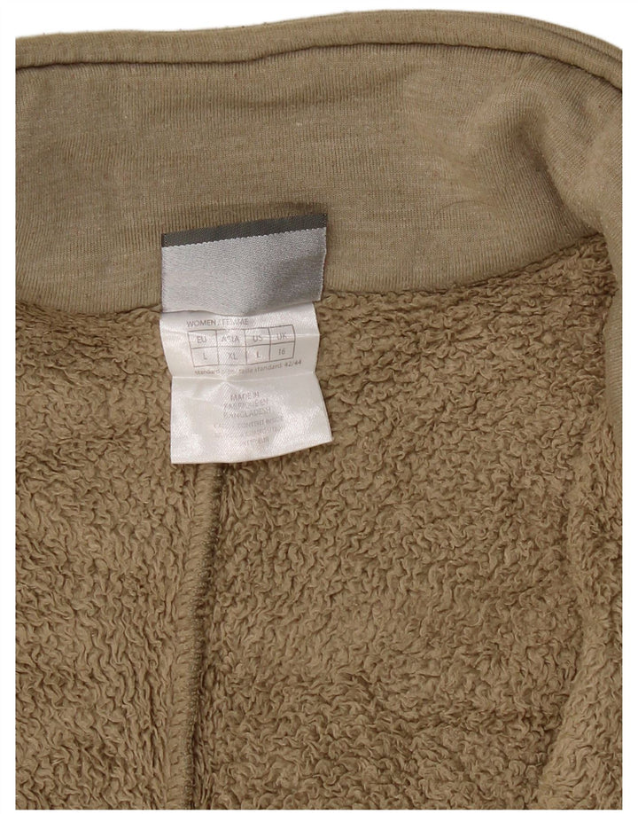 JACK WOLFSKIN Womens Tracksuit Top Jacket UK 16 Large Beige Polyester