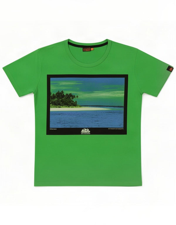 Sundek Boys Graphic T-Shirt Top 11-12 Years Green