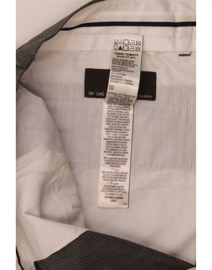 Marks & Spencer Herren Slim Anzughose W36 L33 Grau