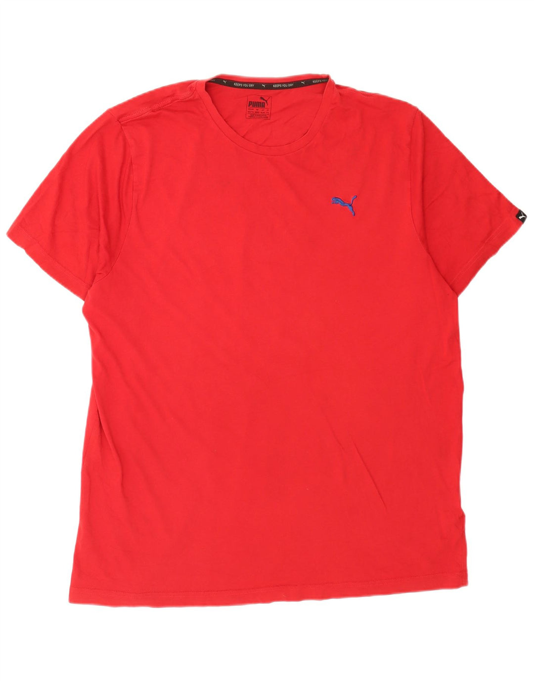 Puma Herren T-Shirt Top 2XL Rot Baumwolle