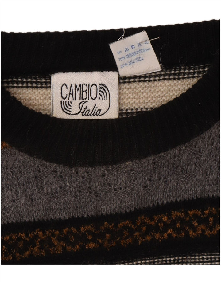 Cambio Herren-Pullover mit Rundhalsausschnitt IT 56 2XL Mehrfarbig gestreift