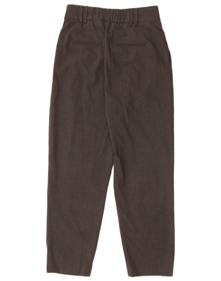 Zara Damen Pegged Chino Hose EU 34 2XS W24 L26 Grau Polyester