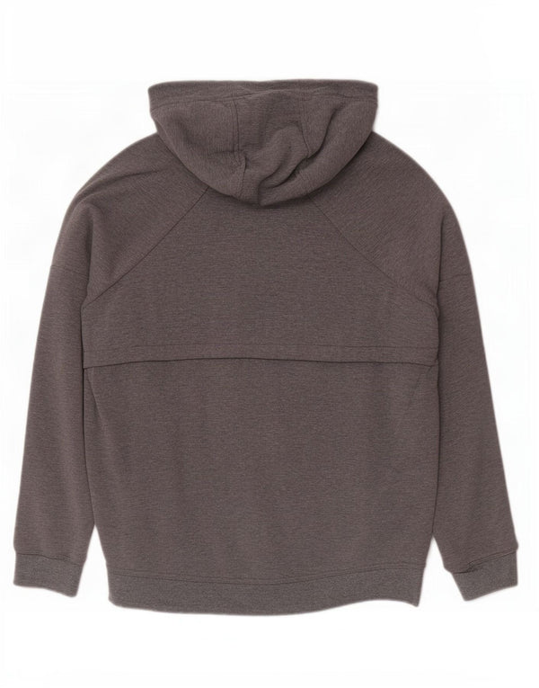 Nike Damen Kapuzenpullover UK 10 Small Grau gefleckte Baumwolle