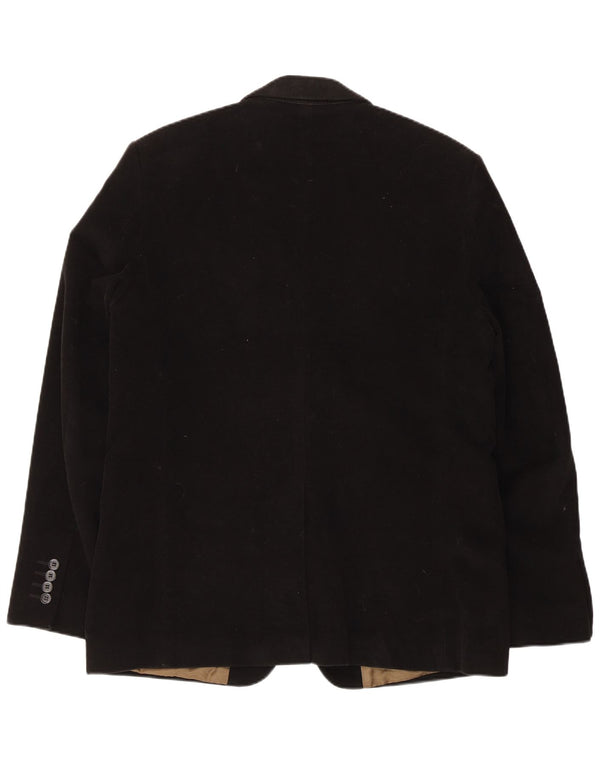 French Connection Herren-Blazer mit 2 Knöpfen, UK 42, XL, schwarze Baumwolle