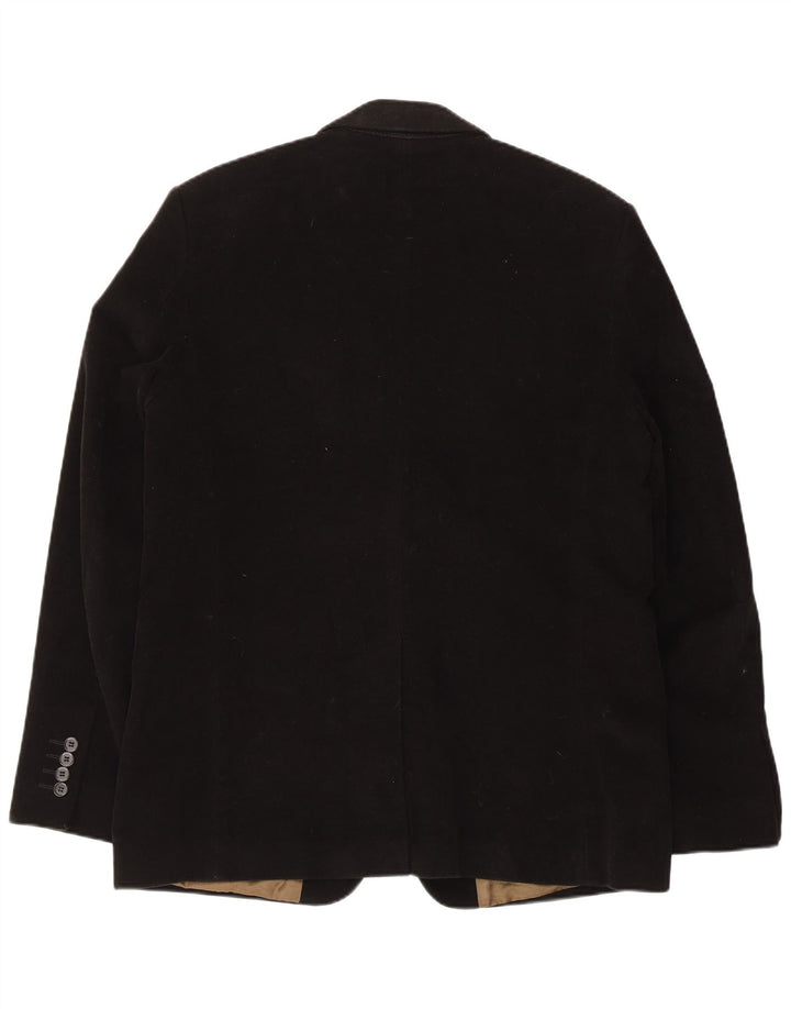 French Connection Herren-Blazer mit 2 Knöpfen, UK 42, XL, schwarze Baumwolle