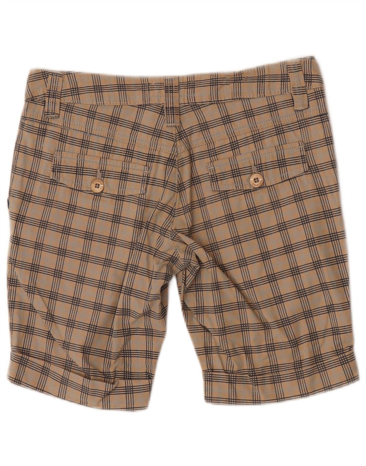 O'Neill Damen Chinoshorts W27 Small Beige Check Cotton