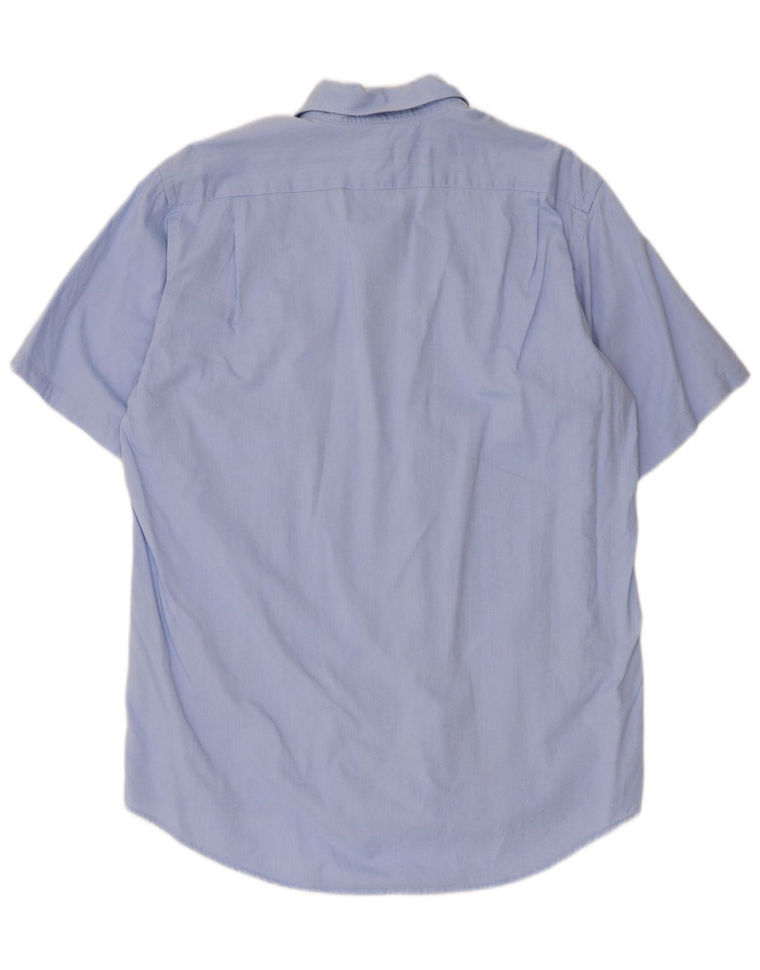 Lacoste Herren-Kurzarmhemd, Größe 40, mittelblaue Baumwolle