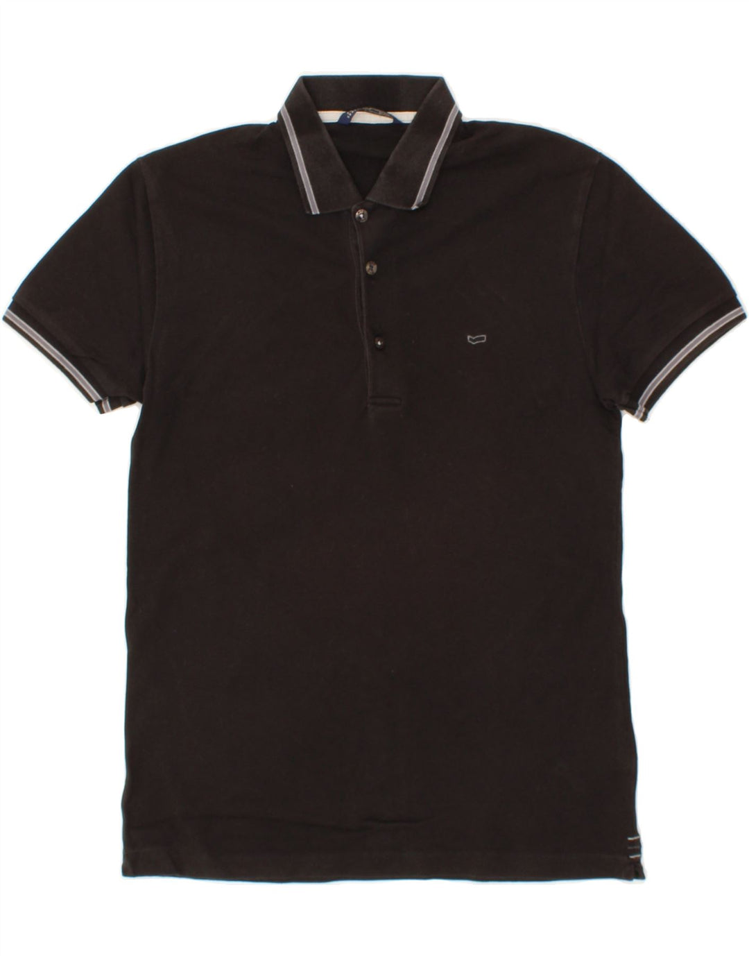 GAS Mens Polo Shirt Medium Black Cotton Vintage Gas and Second-Hand Gas from Messina Hembry 