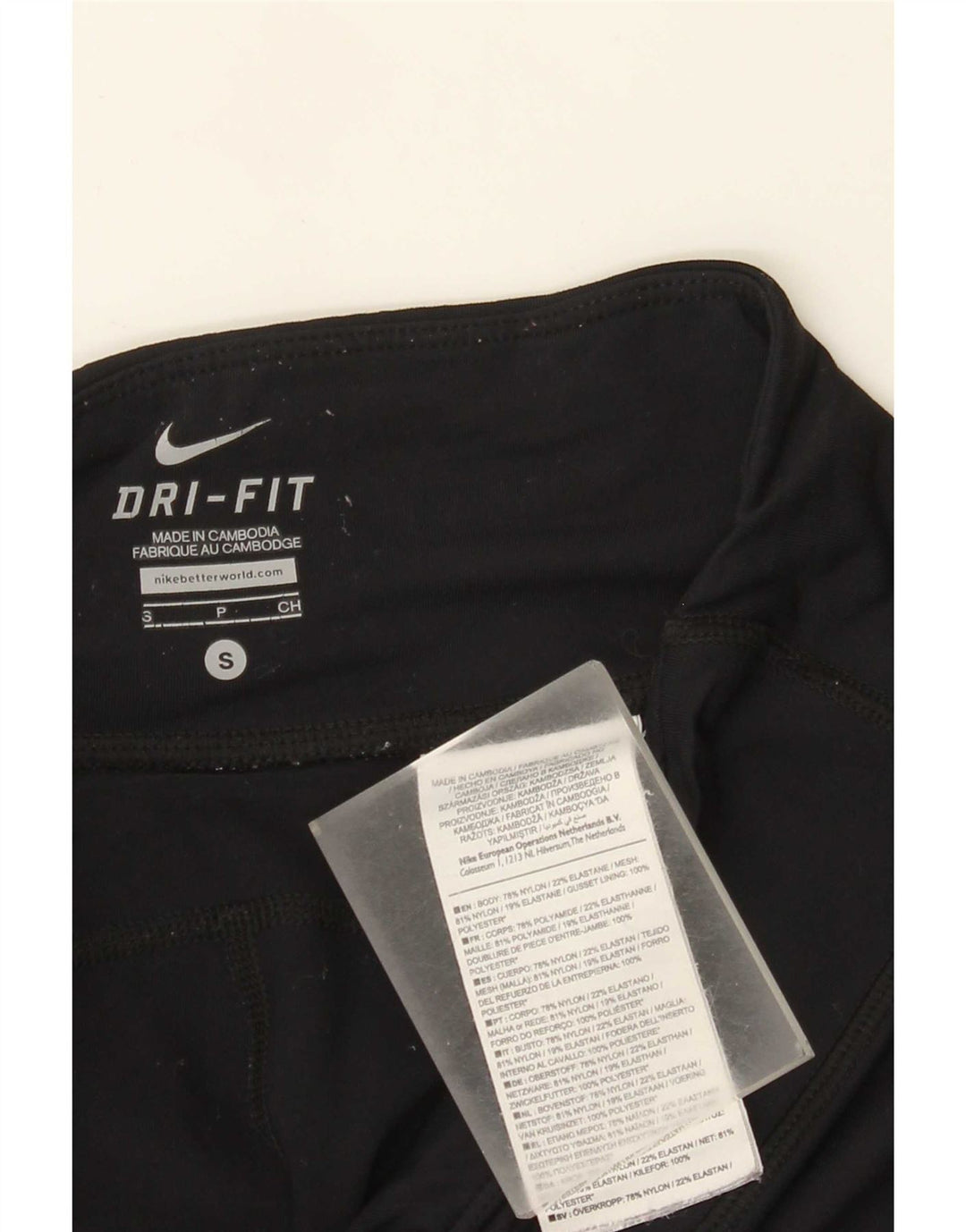 Nike Damen Dri Fit Capri-Leggings UK 8 Small Schwarz Nylon