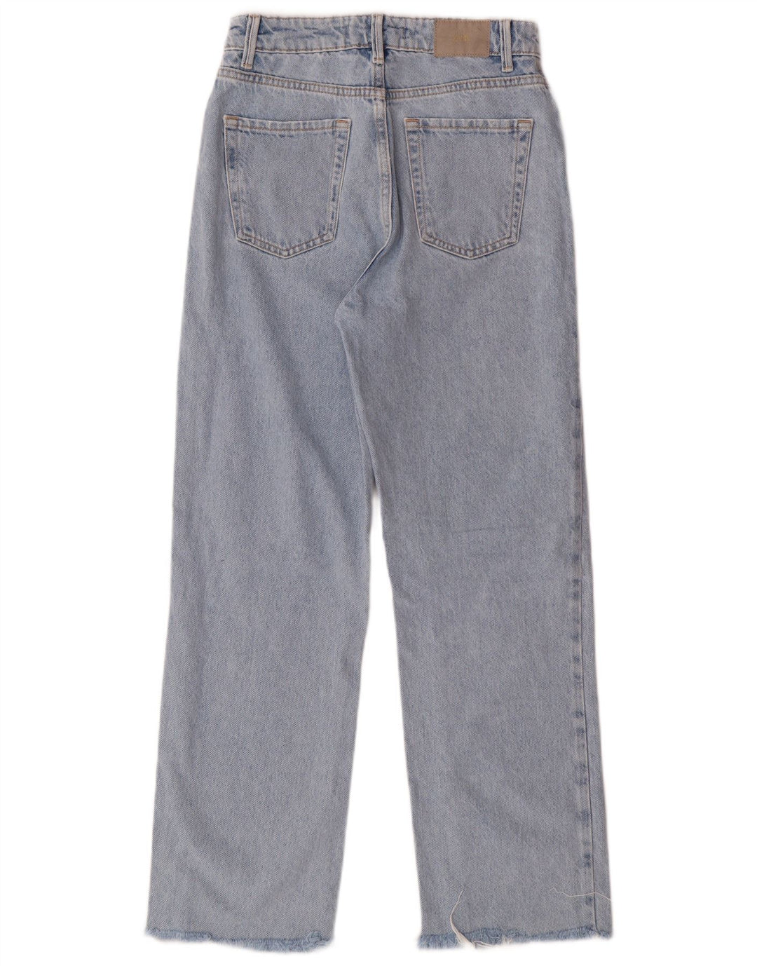 Zara Damen-Jeans mit hoher Taille, gerade, EU 34, 2XS, W24, L27, Blau, Baumwolle, klassisch